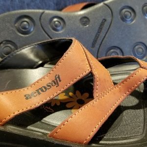 **5/$25** Brown leather sandal